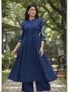 Ff Cotton Daboo Ghera Pleating Kurti With Bottom